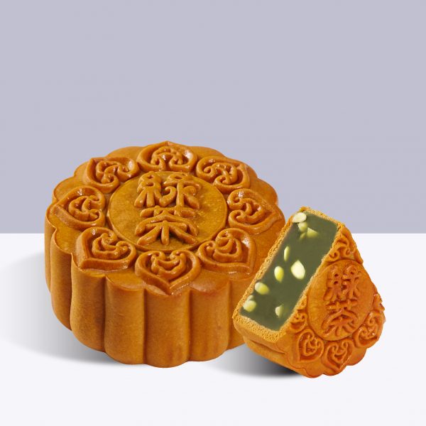 YU-AI LESS SUGAR GREEN TEA MUNG BEAN MOONCAKE 友爱 少糖绿茶白豆沙 月饼 U53